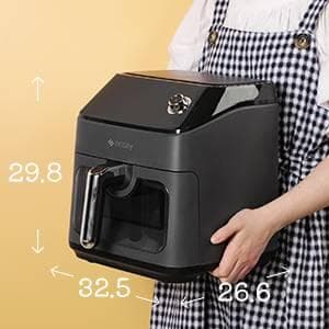 中が透けるノンフライヤー 12種プリセット 大容量