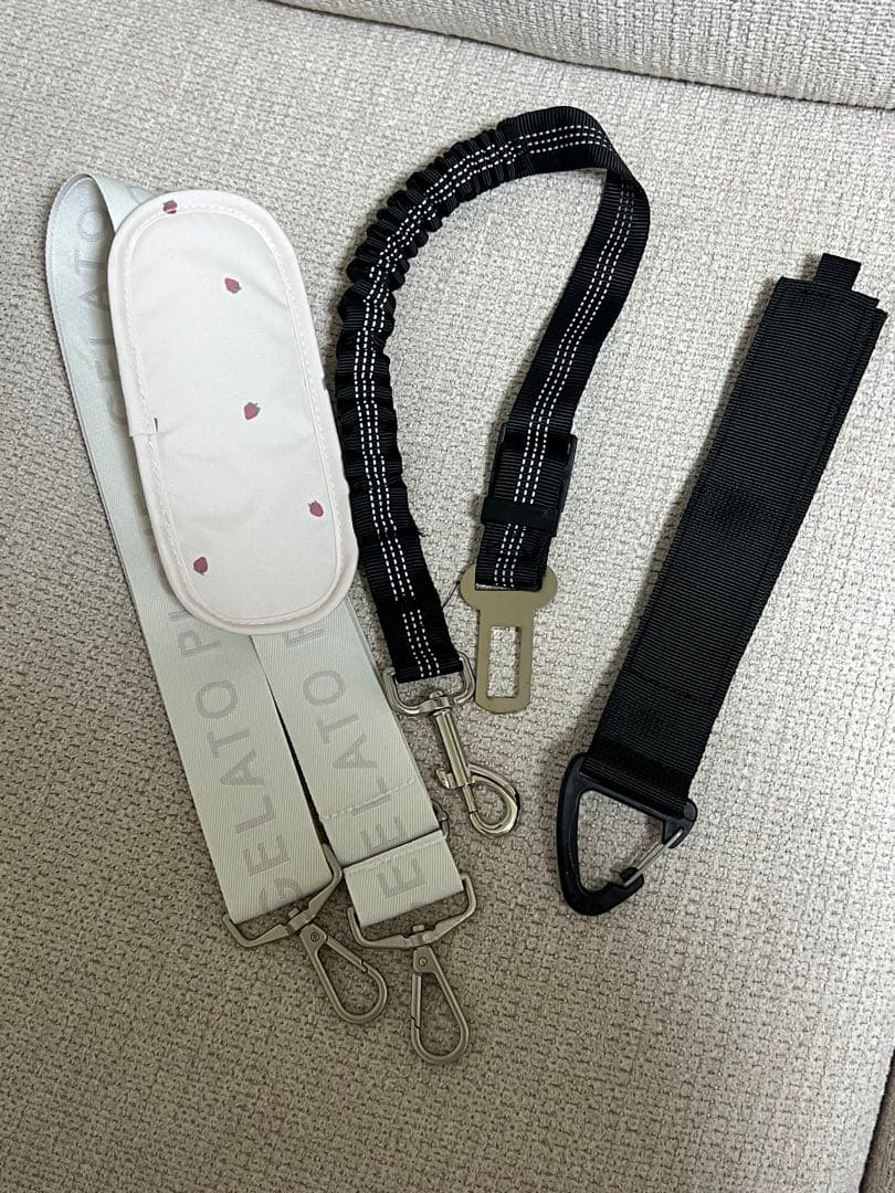 ジェラートピケ ストロベリー柄キルティングキャリーバック ペット 値下げ中