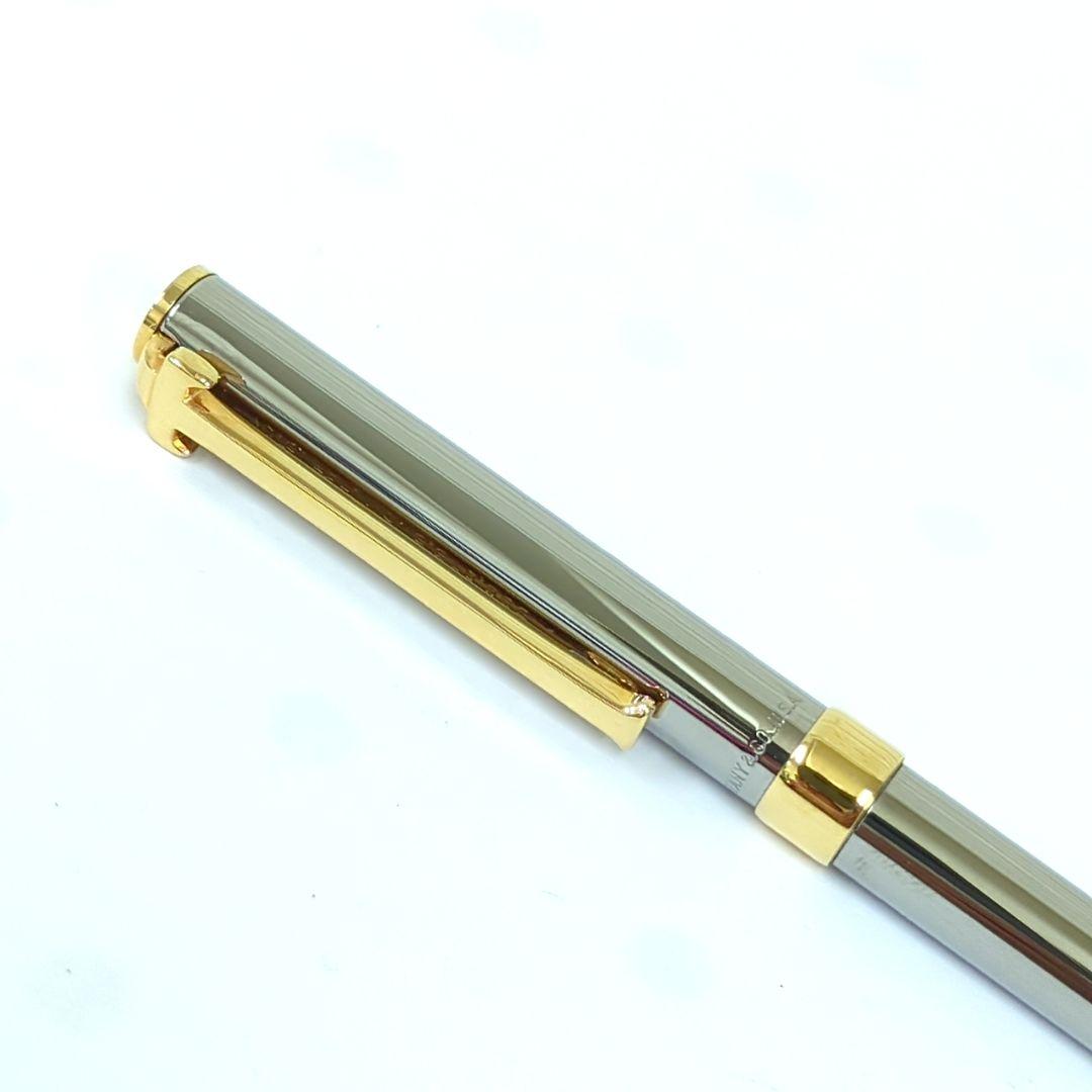 ティファニー Tクリップ ボールペン グレー ゴールドカラーアメリカ製