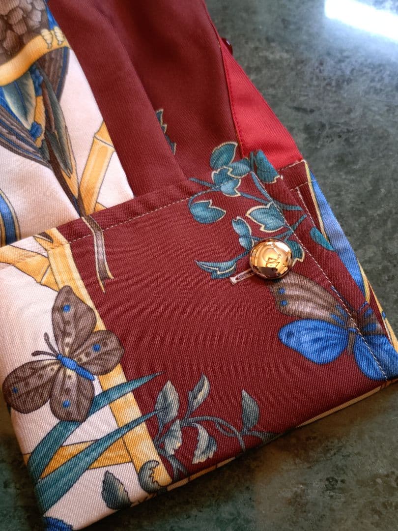 美品 Salvatore Ferragamo アシンメトリー シルク ブラウス