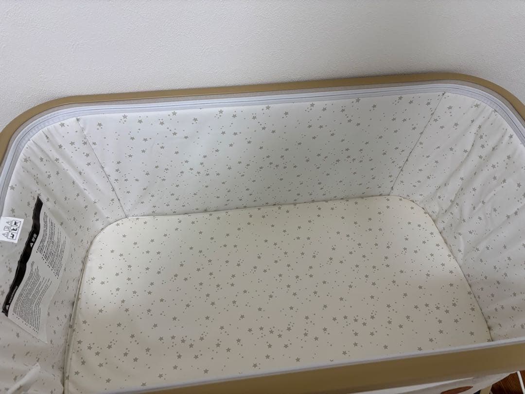 HZDMJ ベビーベッド 2025年モデル　カーキ　ベージュ