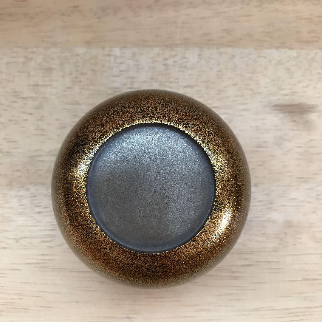 茶道具　金地住吉蒔絵　(内銀地)    棗　荒井正春作