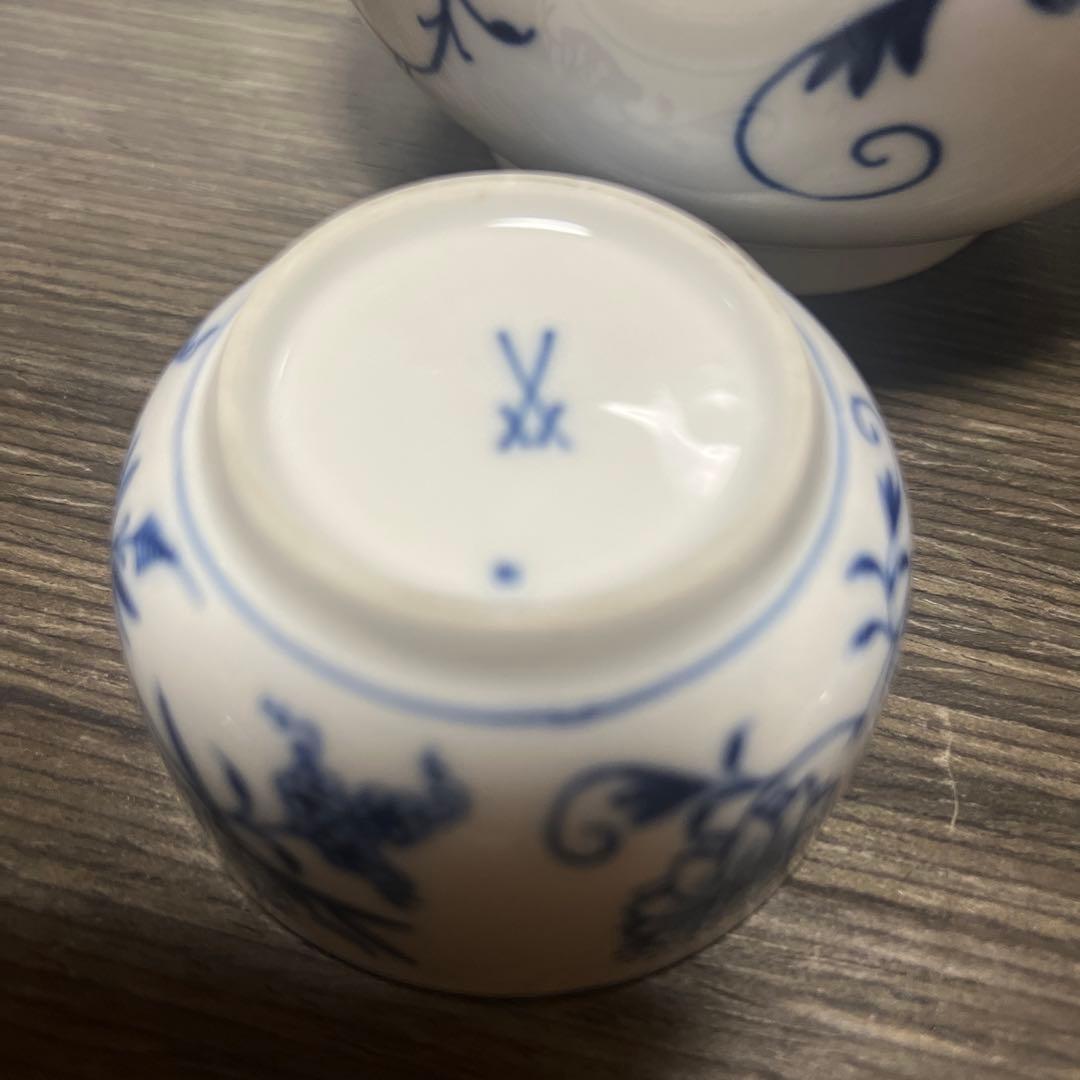 マイセン ブルーオニオン コーヒーポット クリーマー シュガーポット セット