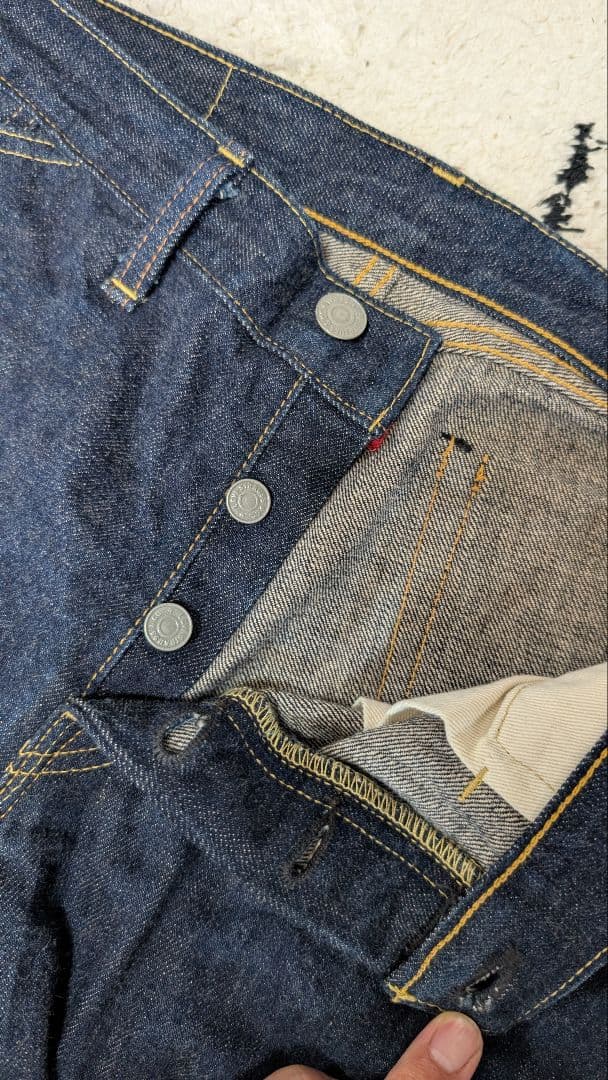 ジュンヤワタナベ リーバイス ダブルネーム 脇割り セルビッジ