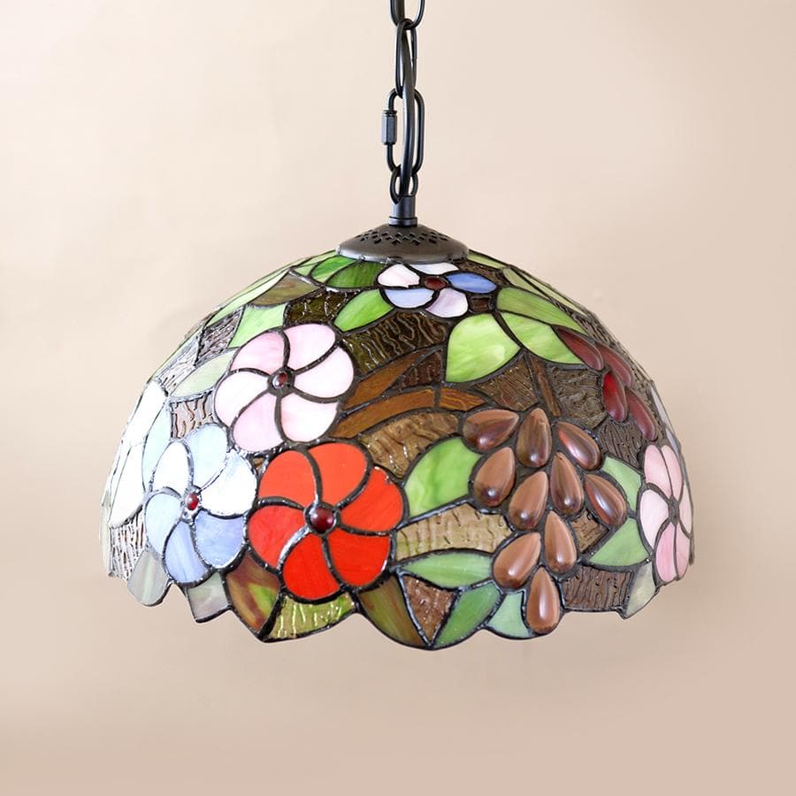 アンティーク調 ティファニー ペンダントライト 【LED電球】 ステンドグラス風