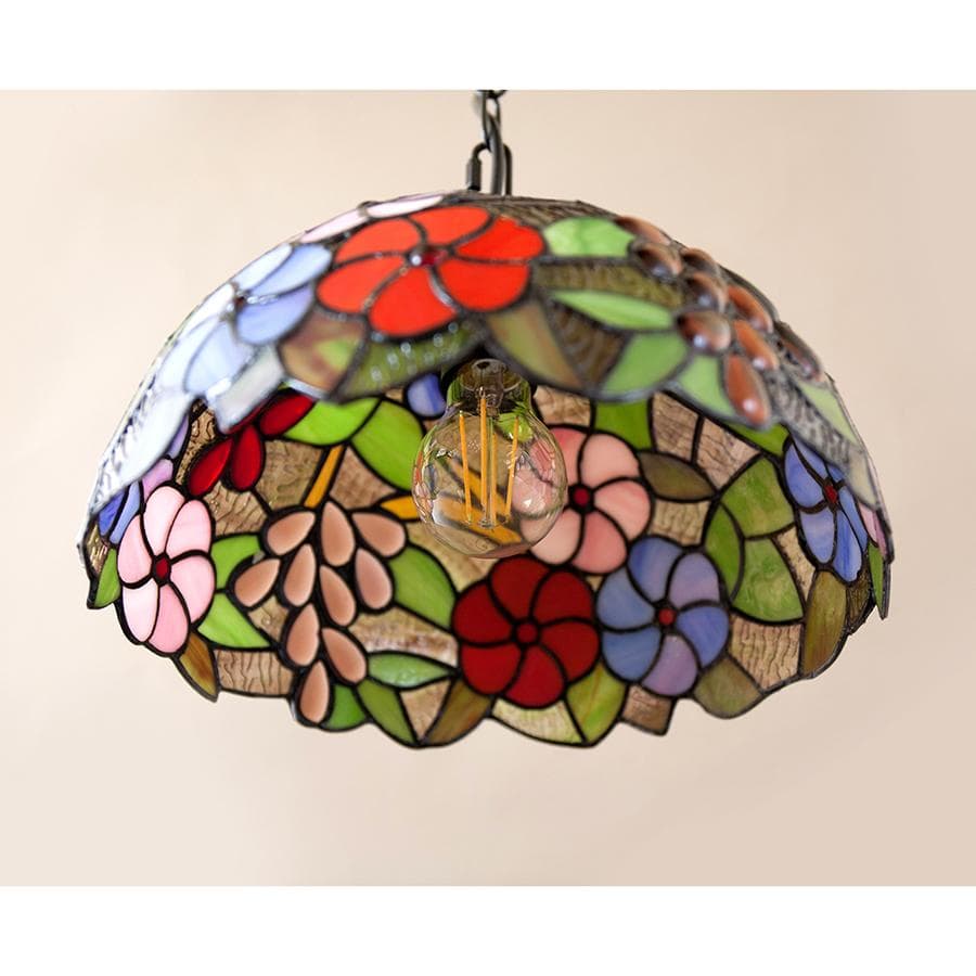 アンティーク調 ティファニー ペンダントライト 【LED電球】 ステンドグラス風