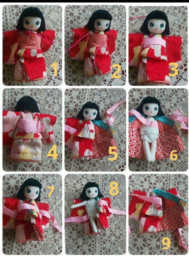 ぽてち　文化人形　ミニ文化人形 ゆずちゃん 着せ替え 着物人形