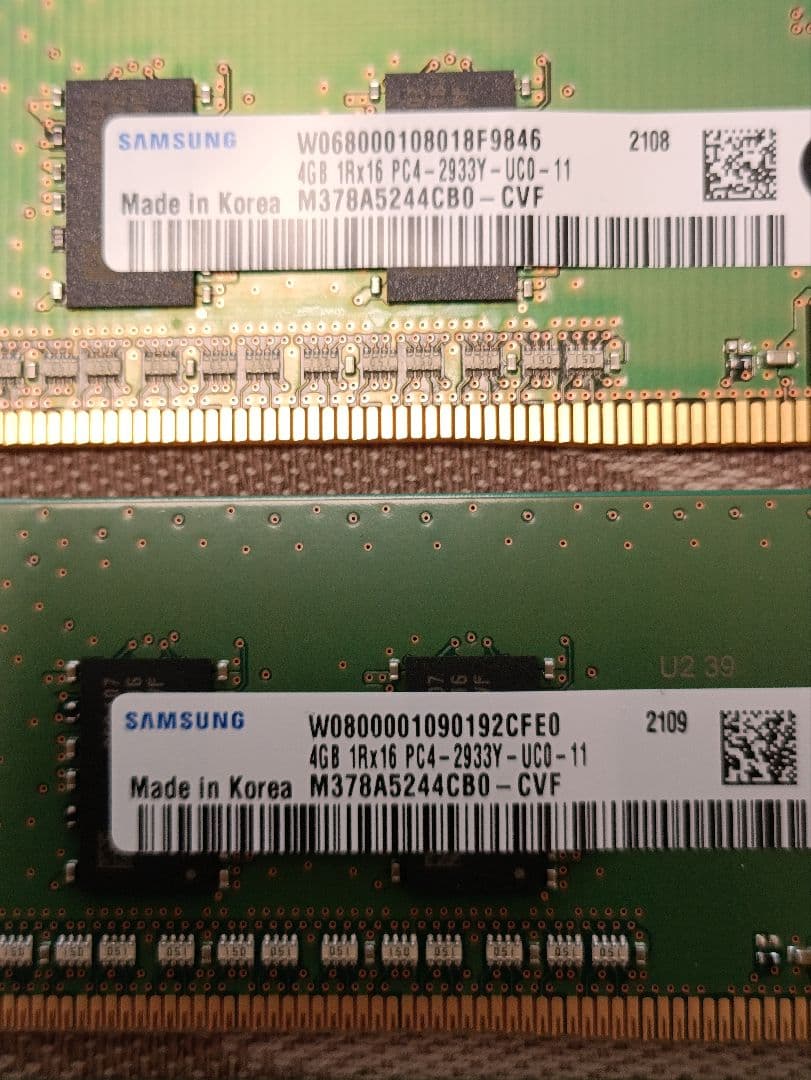 Samsung 4GB 4枚 16Gb DDR4 メモリ PC4 2933