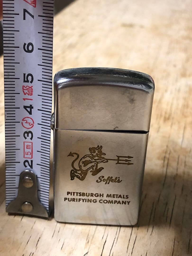 ビンテージ 60s デビル　悪魔　ZIPPO アドバタイジング　ライター　スカル