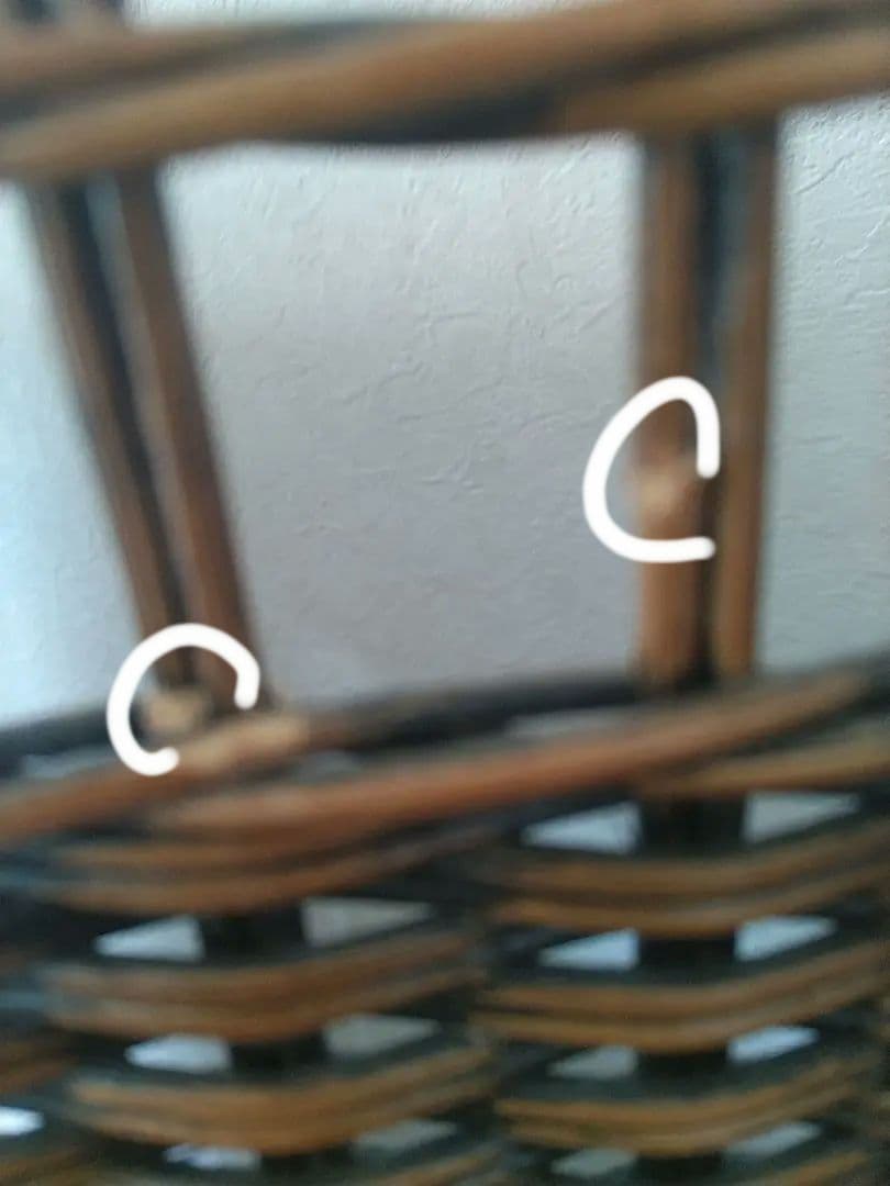 藤　ラタン　パーテション　4連　衝立　間仕切り