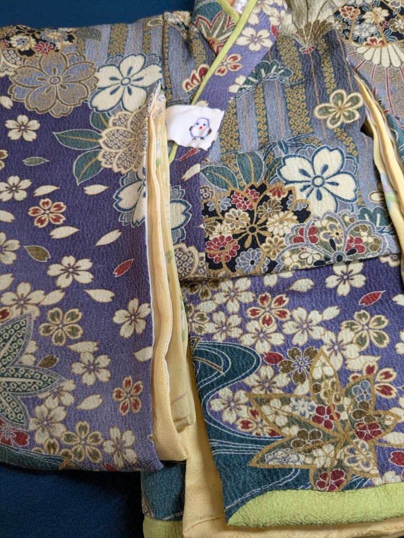 [静] 市松人形 12号サイズの着物と長襦袢のセット