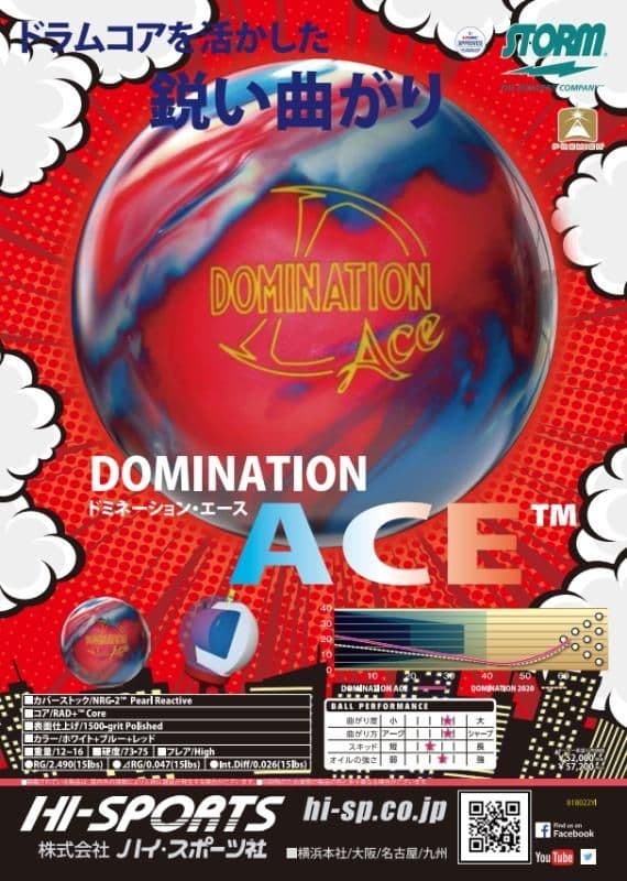 【極美品】STORM DOMINATION Ace ボウリングボール