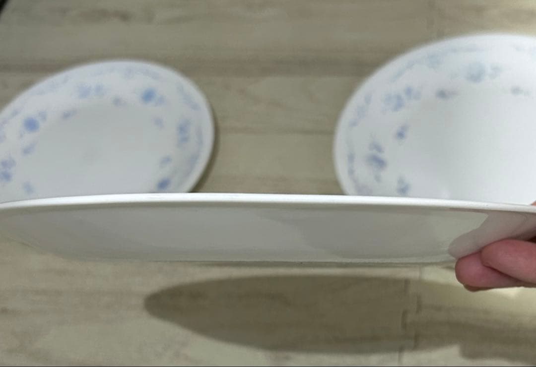 コレール 青い花　耐熱強化ガラス　ミニマムな暮らしにお　値下げ頑張ります