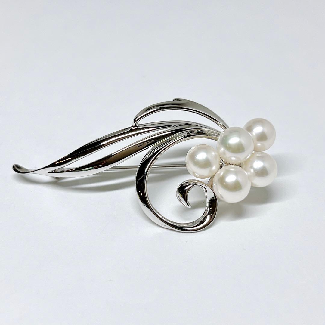 【未使用品級】✨MIKIMOTOミキモト パール　ブローチ　花　フラワー　リーフ