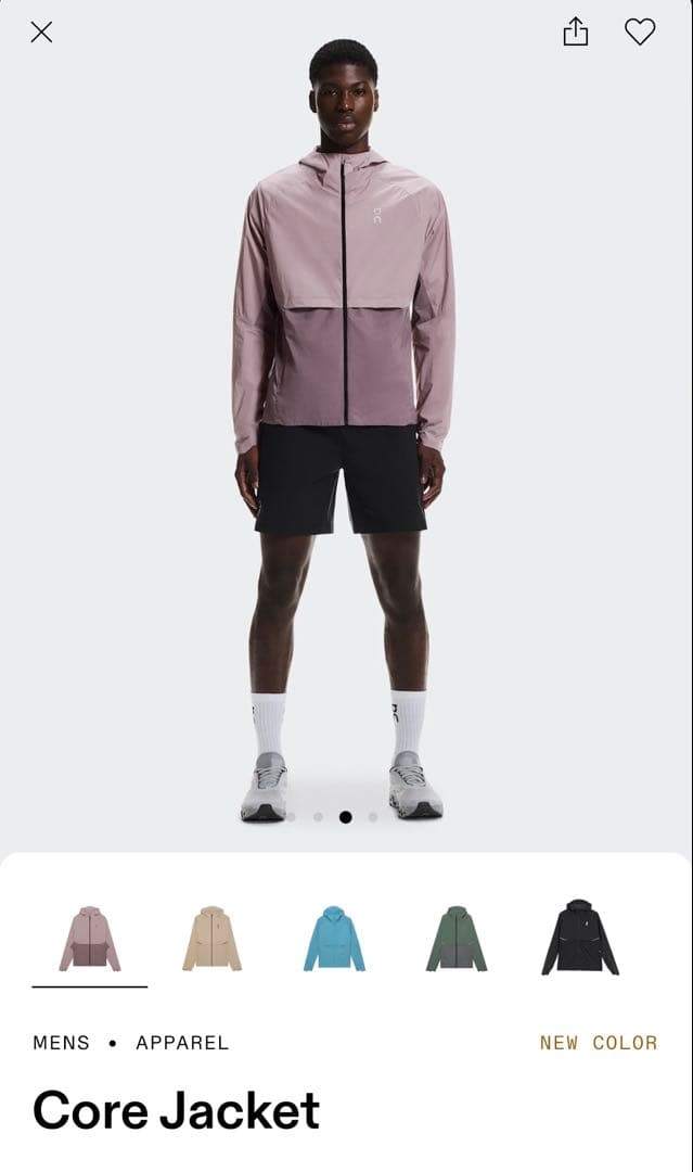 On Core jacket Helon/ Gobi メンズ　Mサイズ