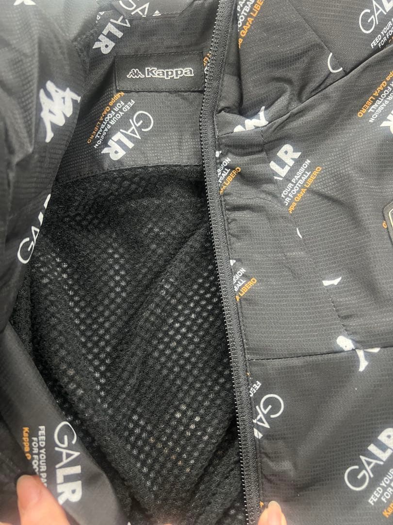 カッパ メンズ ウインドジャケット パンツ 上下セット ブラック O(XL)