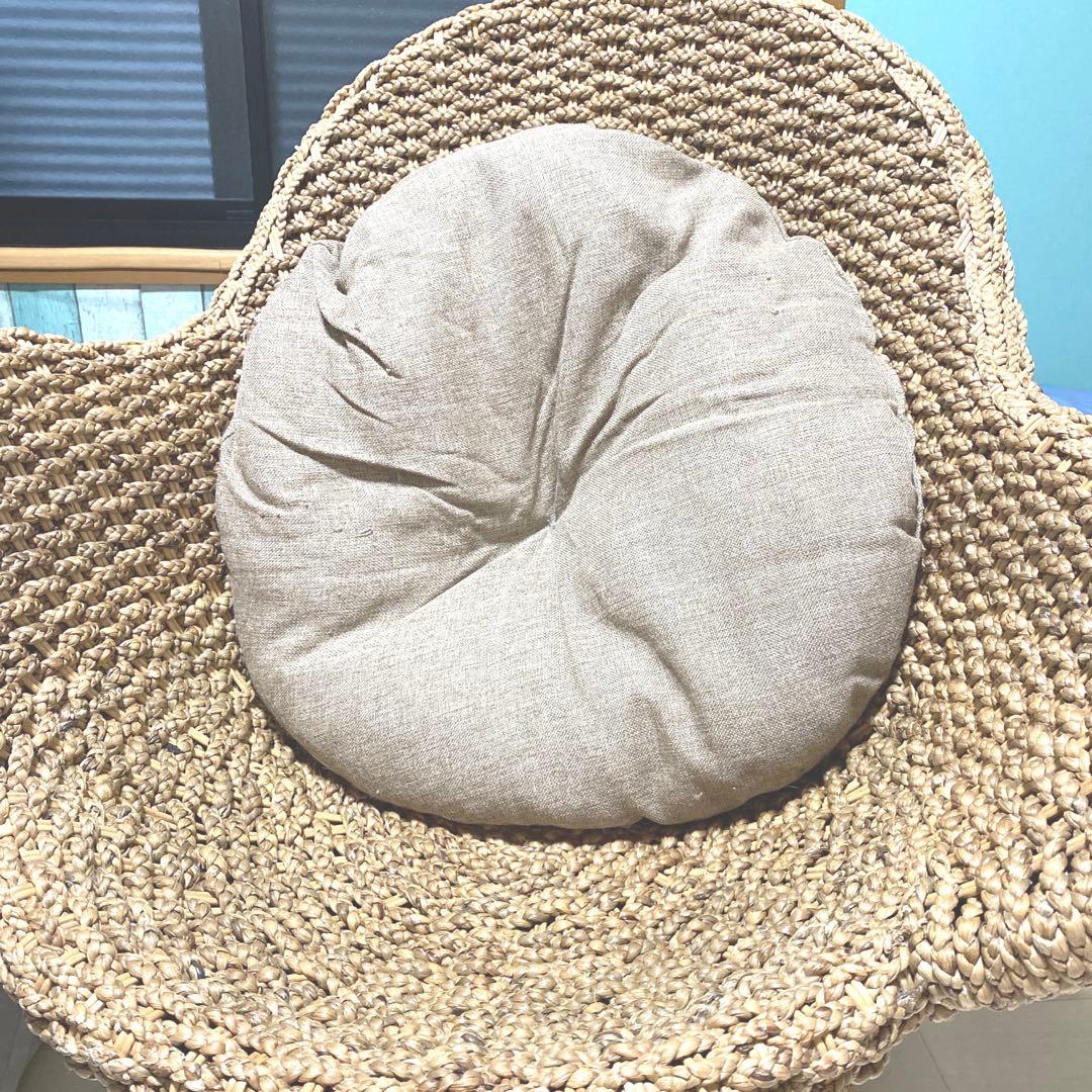 1人掛けソファ　回転椅子　アームチェア　アジアン家具　ウォーターヒヤシンス