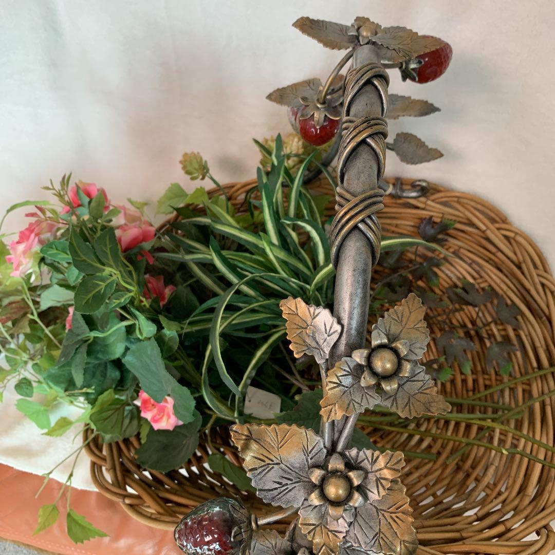 籠、カゴ、かご、バスケット、輸入品、什器、希少、インテリア、大きめ