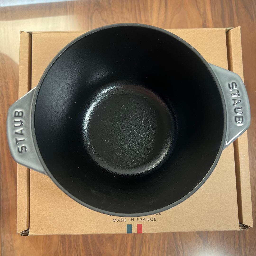 【新品】ストウブ ラ・ココット de GOHAN Mサイズ 16cm グレー