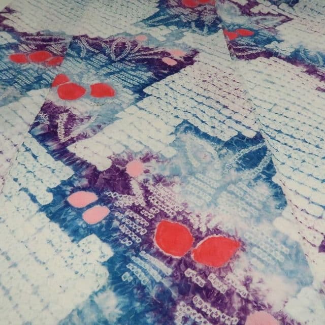 ｍ1951＊有松鳴海絞り 夏着物 綿 手縫い仕立て 高級浴衣