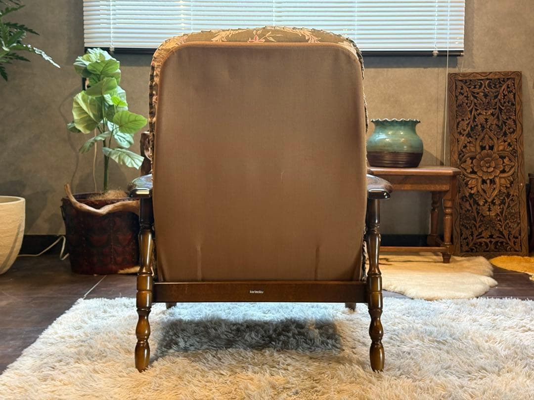 ②カリモク karimoku リクライナー　コロニアル　RC60 レトロ　GG