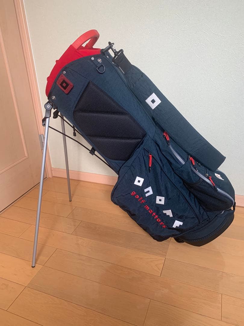 onoff オノフ スタンド キャディバッグ ネイビー/レッド OB0324
