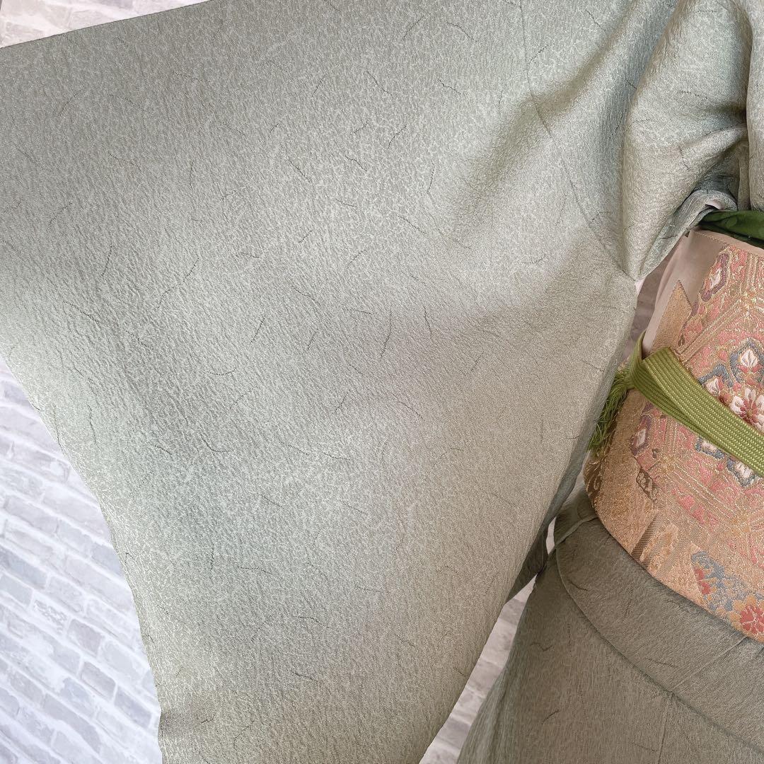 色無地　フルセット　小紋　躾糸付き　地紋　シンプル　礼装　カジュアル　着物　P4