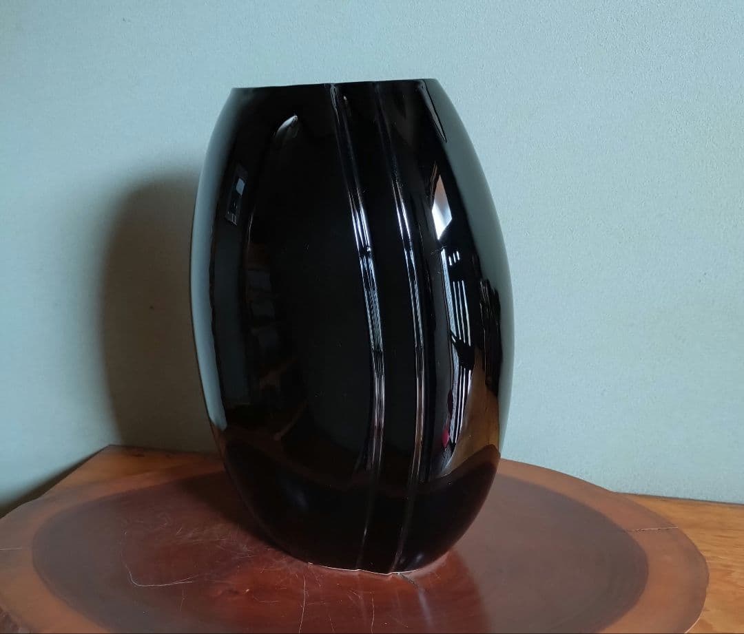 花瓶 藤森兼明 アールデコテイスト ブラック ポストモダン 黒 フラワーベース