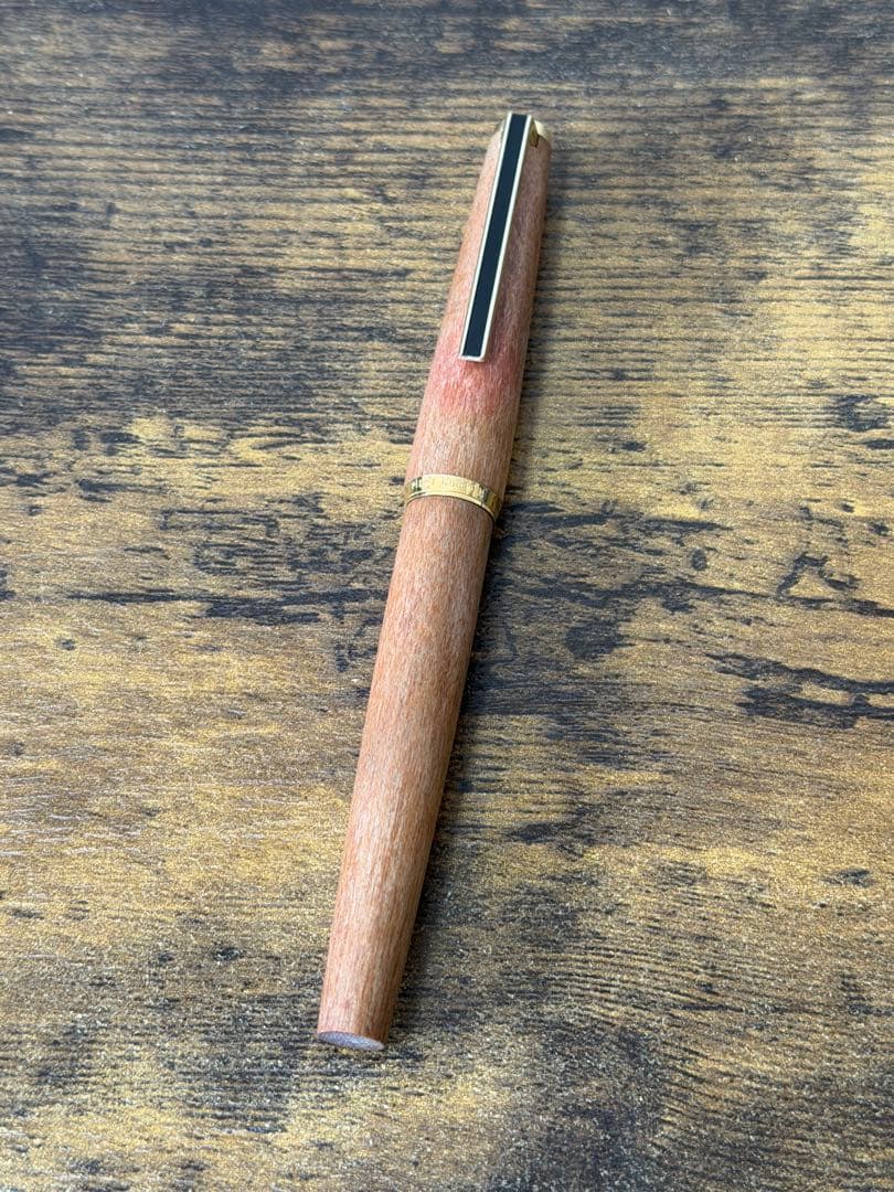 筆記確認&洗浄済　1972年製　初代カスタム　イタヤカエデ 18金　万年筆　細字