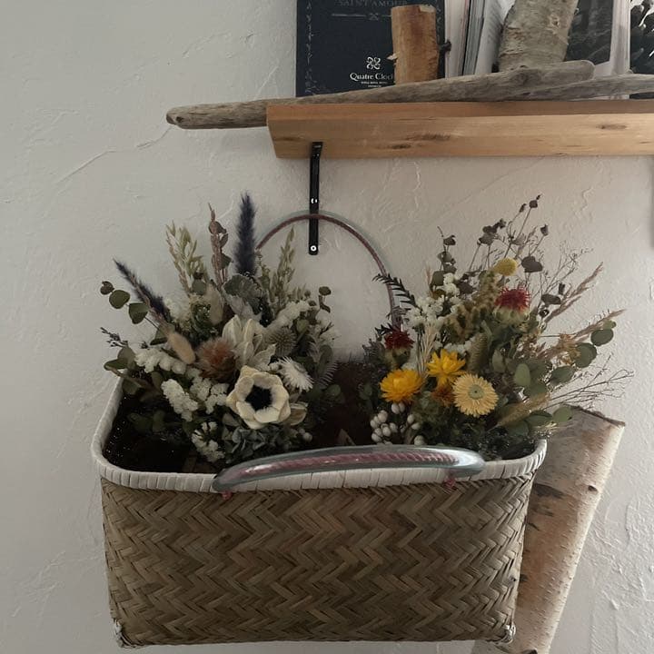 竹編みバスケット　ディスプレイ　雑貨　再入荷