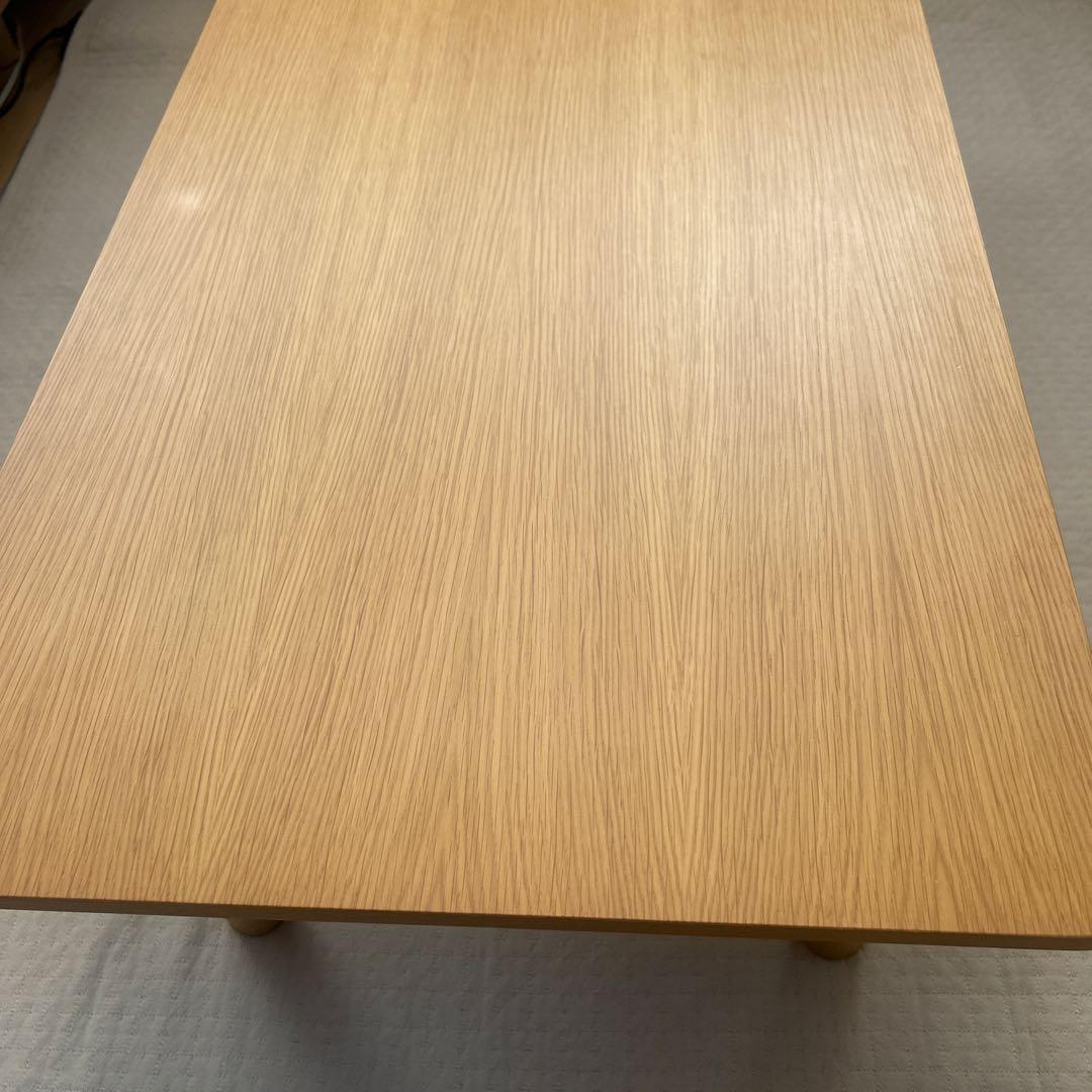 無印良品 木製ローテーブル オーク材 机 テーブル 天然木