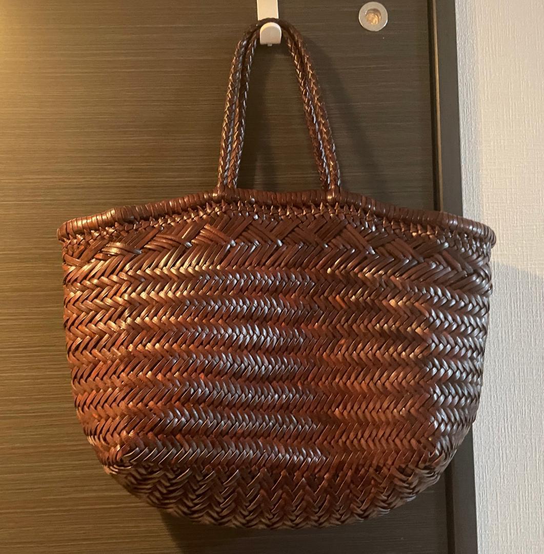 Dragon Diffusion かごバッグ トート 編み込み 牛革 ブラウン