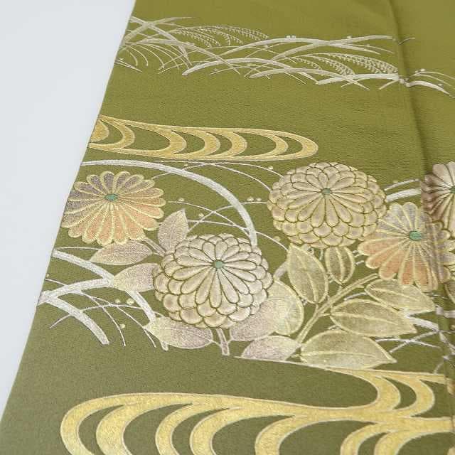 美品 金彩友禅 和田光正落款 光正高蒔絵“品よく輝く特別な私”訪問着 A-51