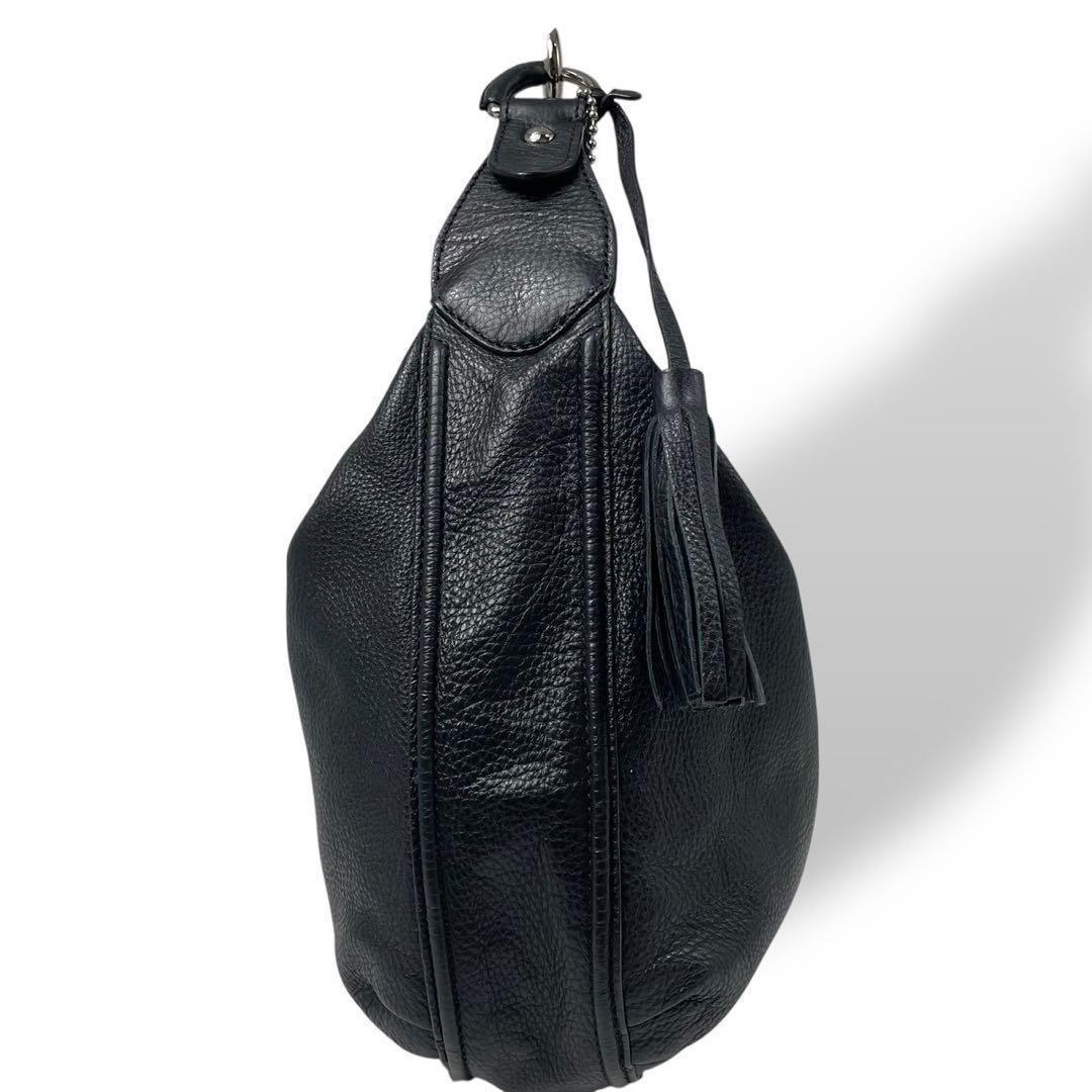 美品 4789 COACH コーチ ショルダーバッグ レザー ブラック