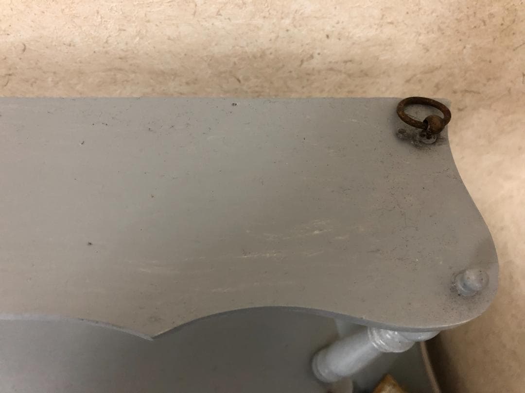 フランスアンティーク　シェルフ　飾り棚　ブルーグレー