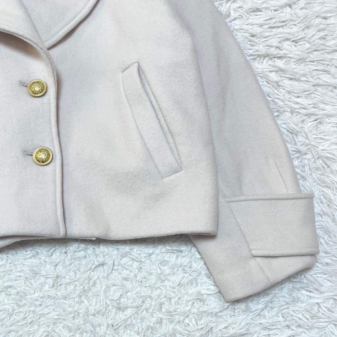 Lily Brown ダブルボタンショートコート 23AW アイボリー