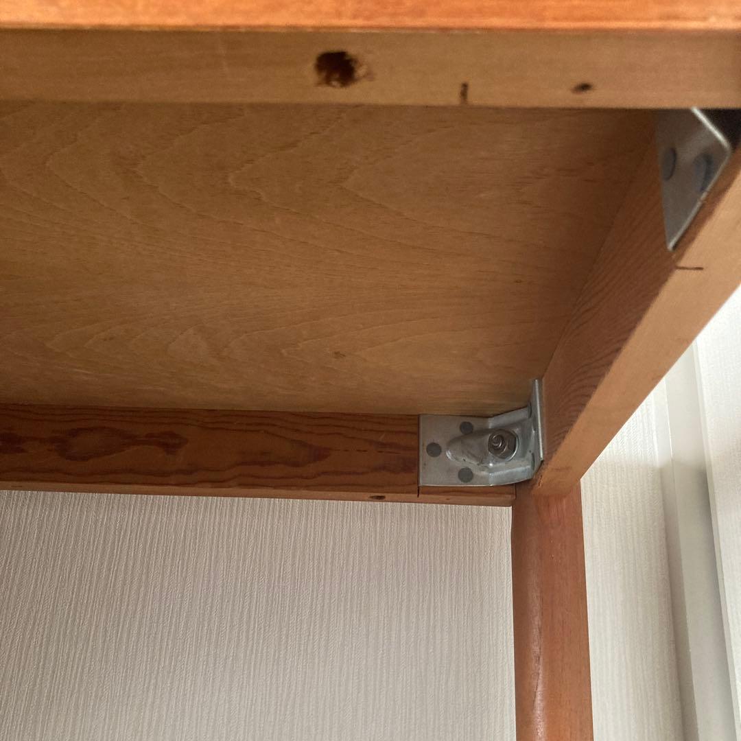 ヴィンテージ　木製デスク 2引き出し付き