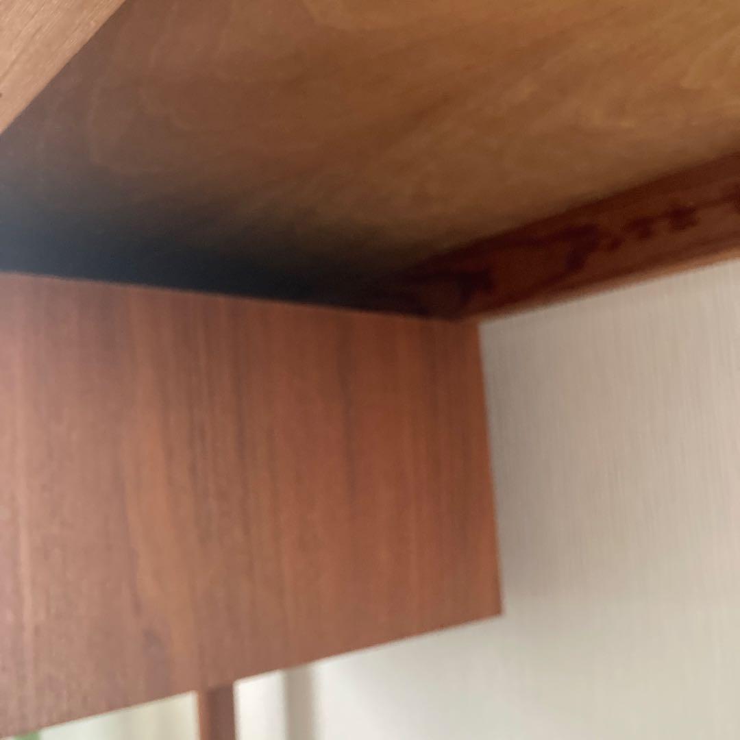 ヴィンテージ　木製デスク 2引き出し付き