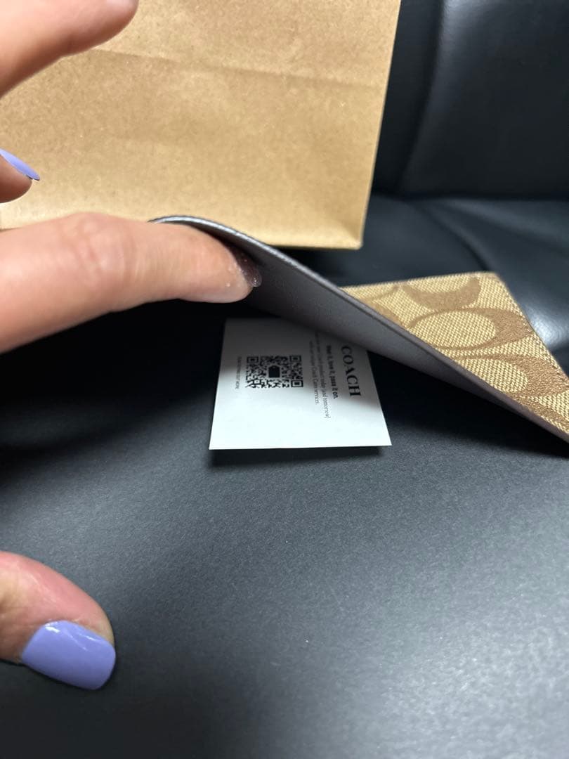 未使用 コーチ ノートカバーセット シグネチャー ブラウン