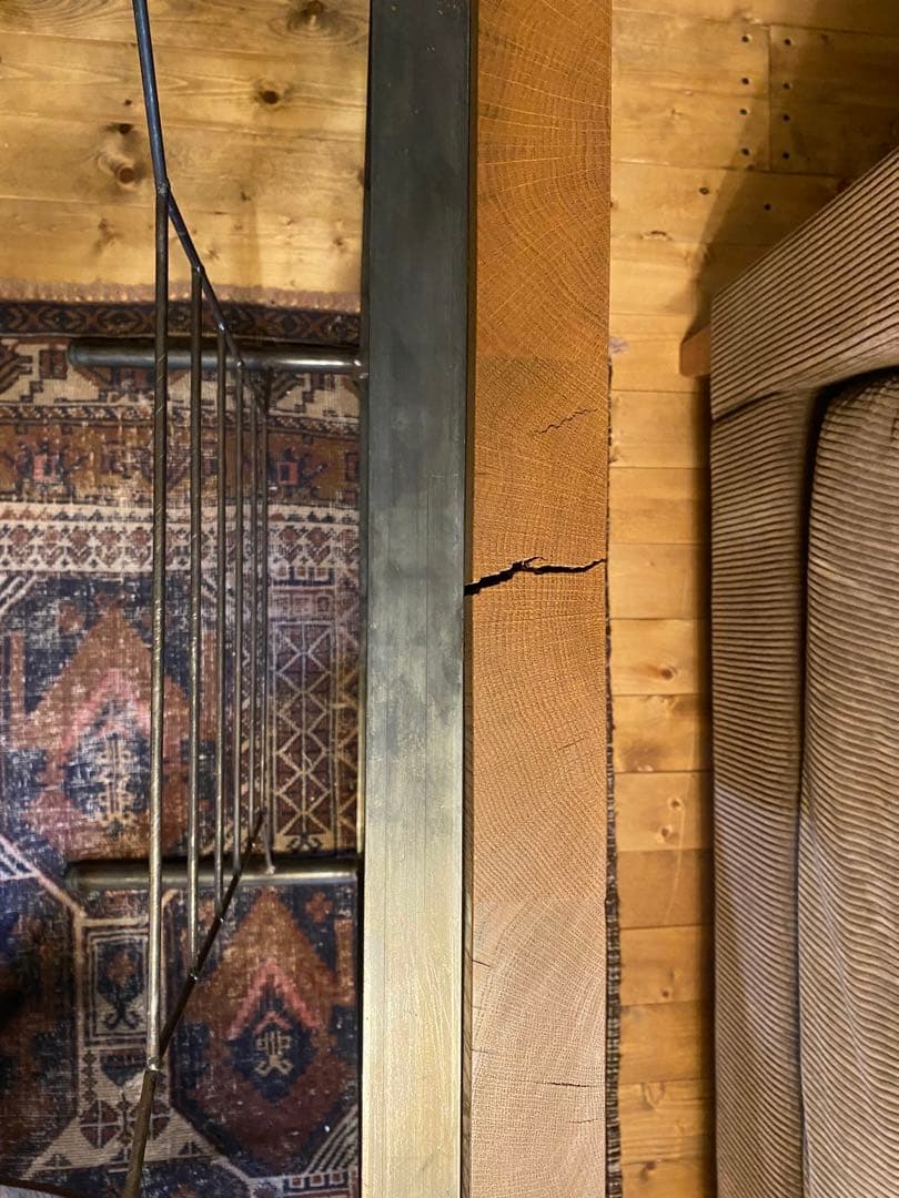 サイドテーブル・ナイトテーブル・ローテーブル OAK IRON-LEG LOW TABLE