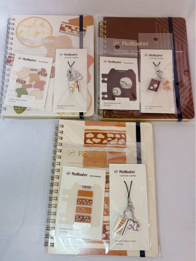鎌倉紅谷　クルミッ子　ロルバーン　フルセット　メモL ブックマーク　チャーム