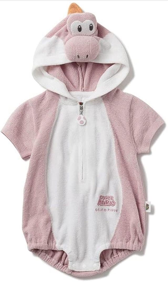 ジェラート ピケ スーパーマリオ【ベビー】 ヨッシーロンパース 80サイズ