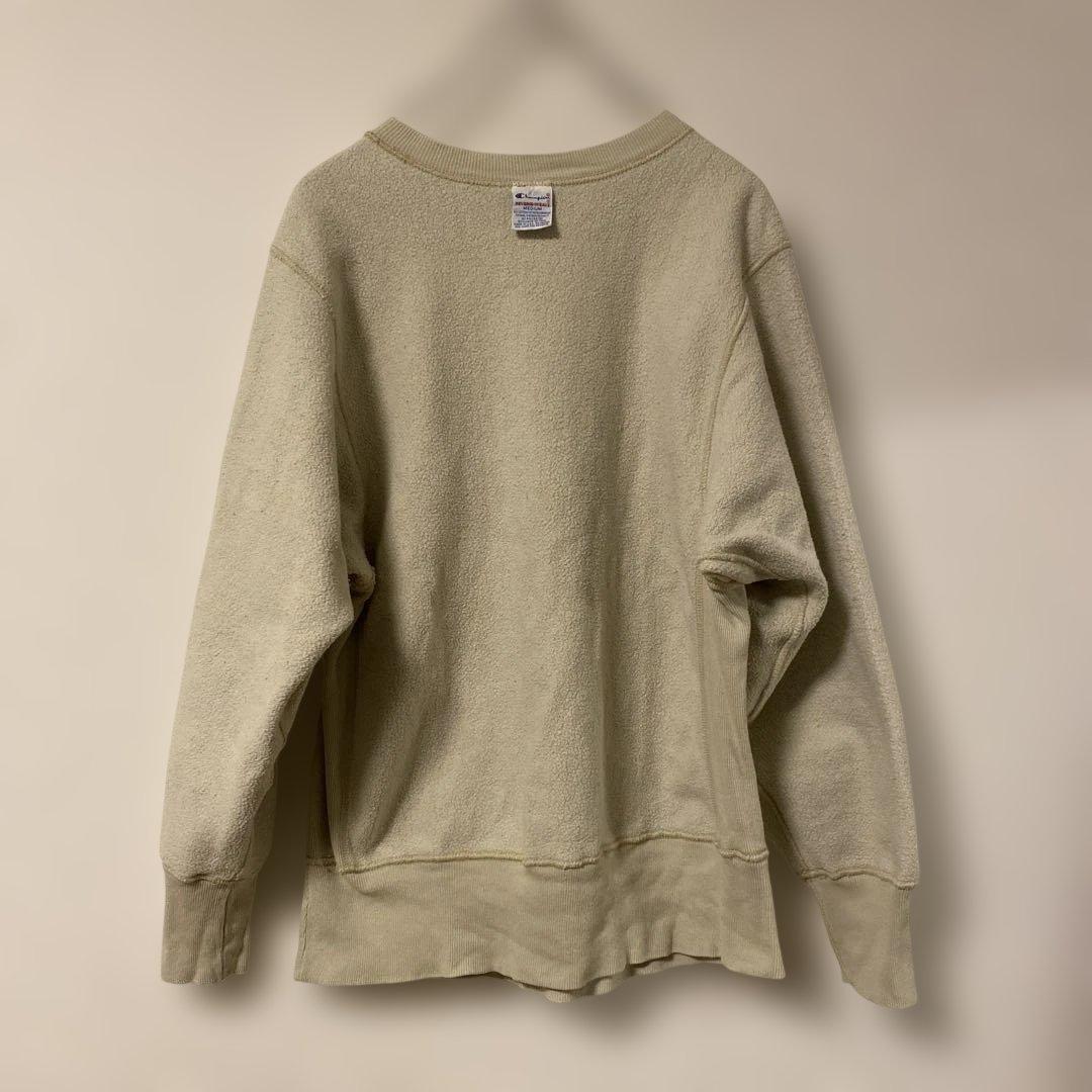 チャンピオン　リバースウィーブ　ベージュ　M　USA製 champion 90s