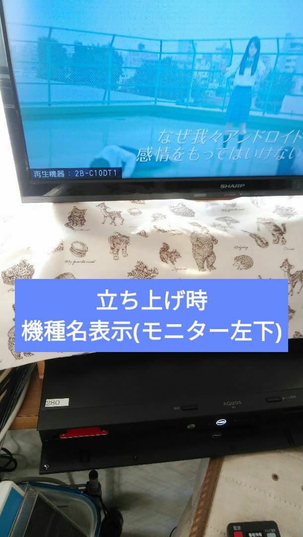 2021年モデルシャープ2B-C10DT1/三番組同録・4K再生可/実動/新リモ