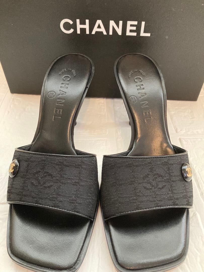 CHANEL サンダル　ミュール　ブラック　36