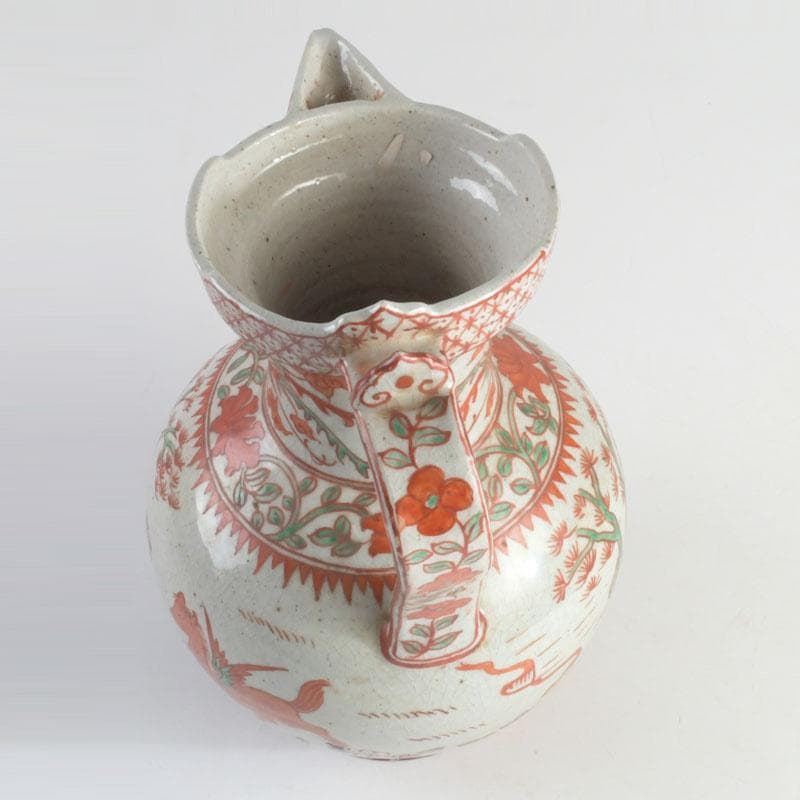 中国　赤絵　神獣花草文　執壷　水注瓶　C　9242A