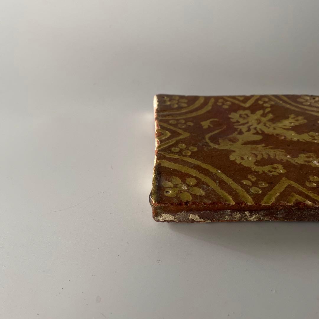 獅子図 タイル オランダ 古道具坂田 民藝 民芸 骨董 アンティーク デルフト