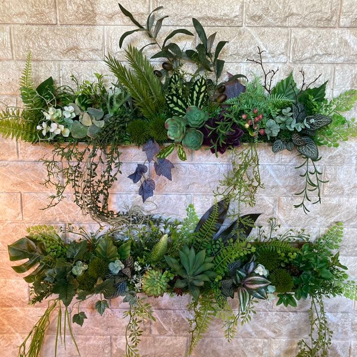 光触媒　人工観葉植物　ウォールグリーン　造花　インテリア　サンプル集6666