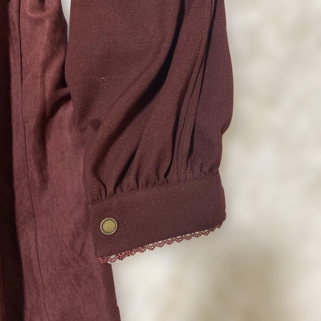 しまむら×くる実　ノエルドメモワール　配色リボンタイ ワンピース