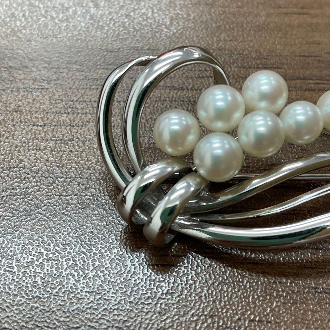 ミキモト MIKIMOTO パールブローチ SILVER